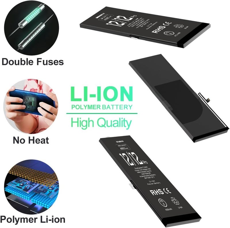 EFAITHFIX 4500mAh Upgraded Replacement Battery Compatible with iPhone 12/12 PRO, High Capacity New 0 Cycle A+ Battery Replacement for iPhone Model A2172 A2402 A2403 A2404 with Complete Repair Tool Kit - Image 2